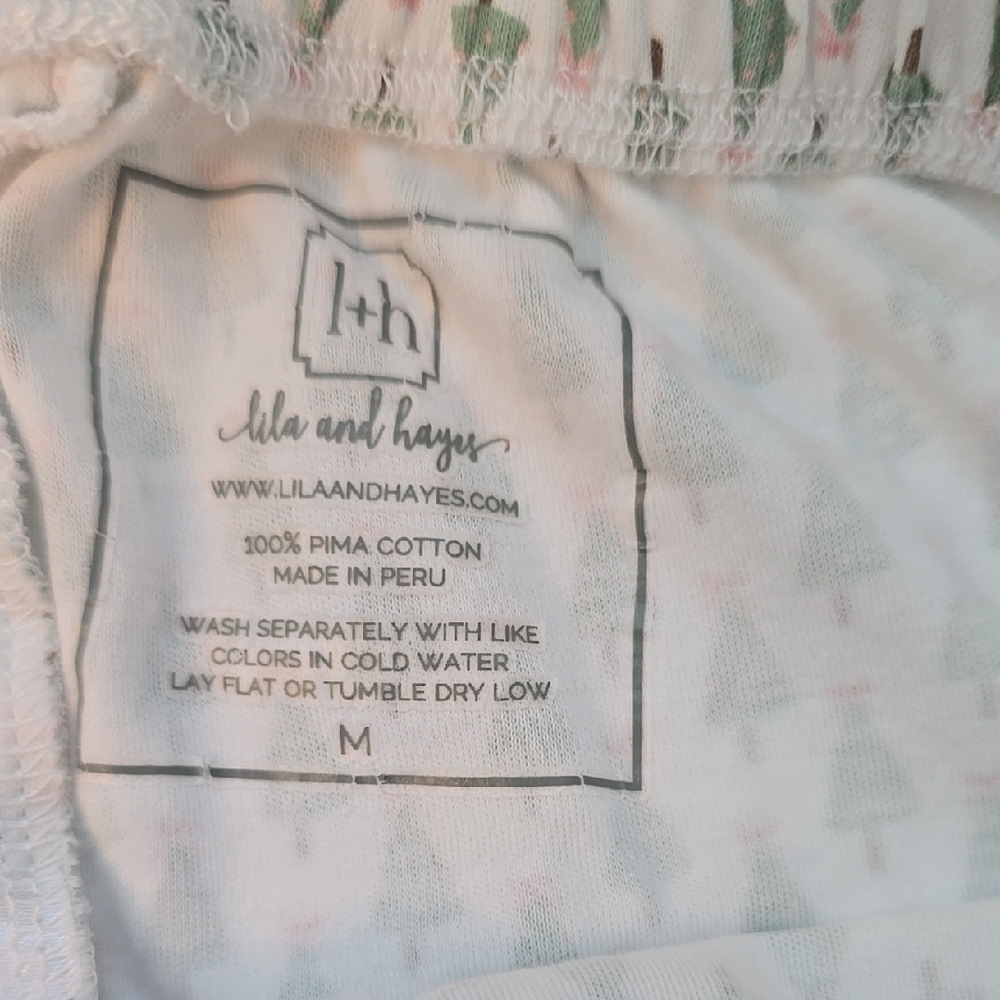 White And Green Tree Patterned Top - image 7